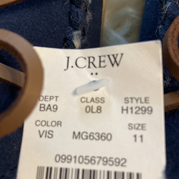 J.Crew Man Moccasin Slippers navy blue brand new with tag size 11 leather upper - Picture 11 of 16